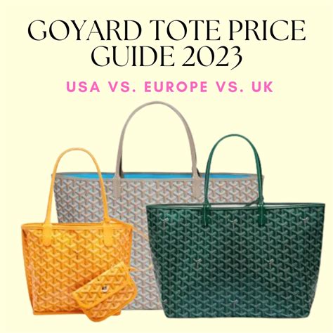 goyard gm classic price|Goyard tote price comparison.